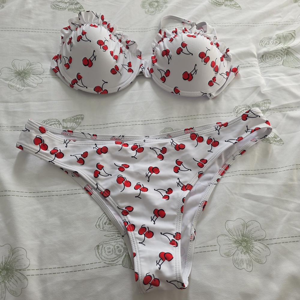 Cherry Print Bikini Set